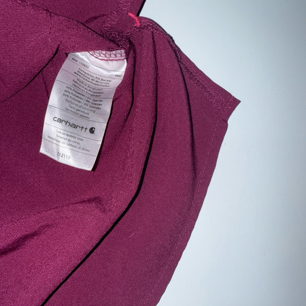 Carhartt Force Women’s Scrub Top Medical Top Purple/Magenta Size XL - Picture 15 of 15
